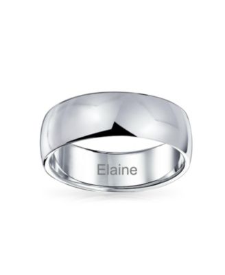 Plain Basic Dome 6MM Wedding Band Ring Comfort Fit .925 Sterling Silver