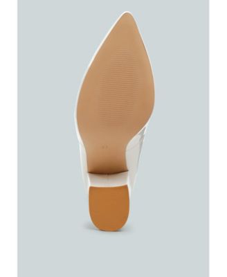 Kamira Patent Faux Leather Block Heel Pumps