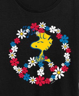 Plus Size Peanuts Woodstock Peace Americana Graphic Crewneck T-Shirt