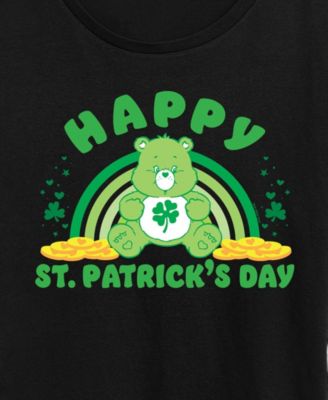 Plus Size Care Bears Happy St. Patrick's Day Crewneck T-Shirt