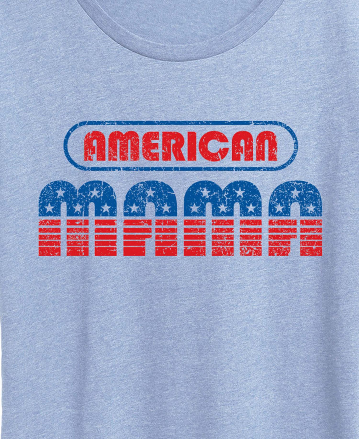 Plus Size Instant Message American Mama Graphic Crewneck T-Shirt