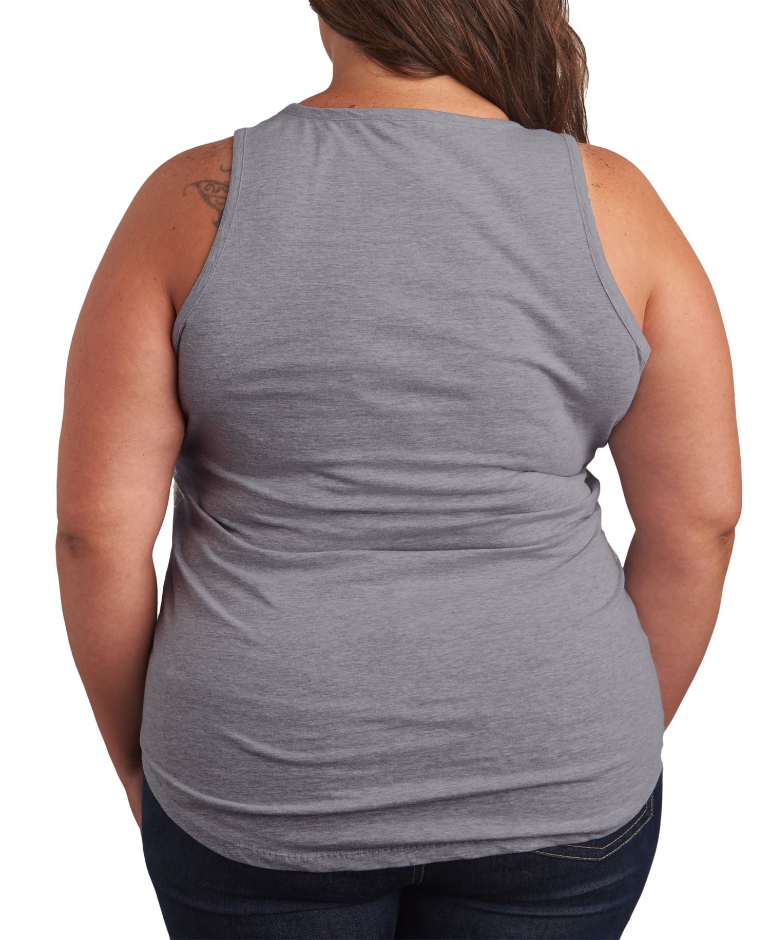 Plus Size Instant Message Patriotic Butterflies Racerback Graphic Crewneck Tank
