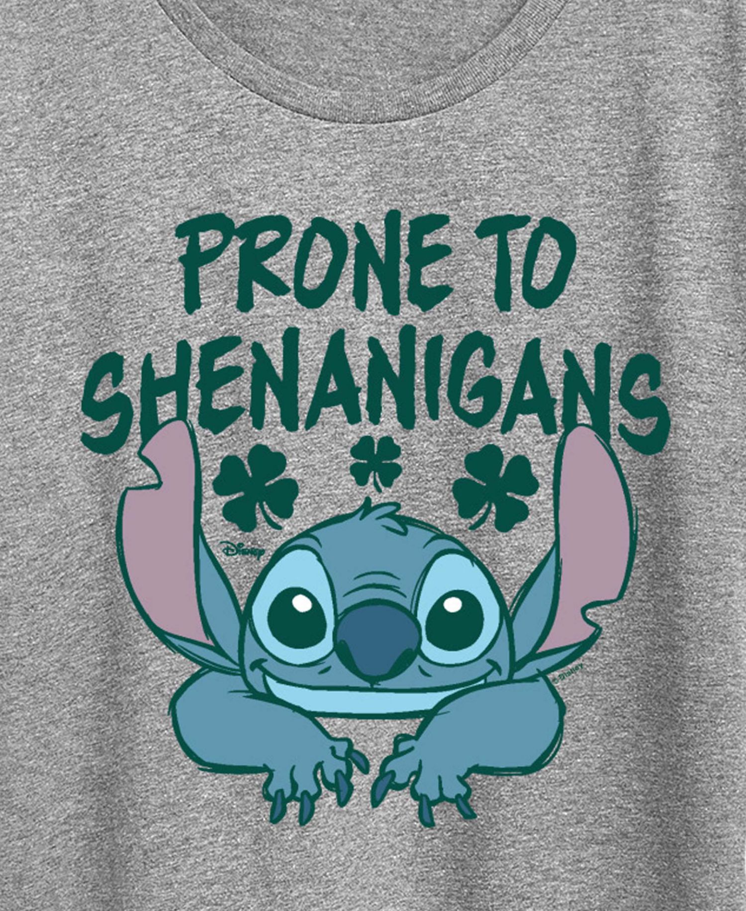 Plus Size Lilo Stitch St. Patrick's Day Prone To Shenanigans Graphic T-Shirt