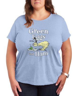 Plus Size Dr. Seuss Green Eggs And Ham Graphic Crewneck T-Shirt