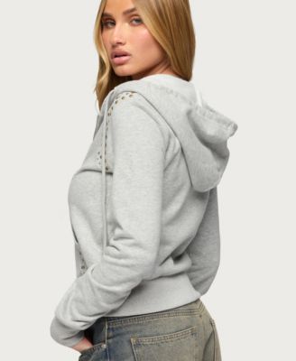 Women's Patricia Studded Zip Up Hoodie