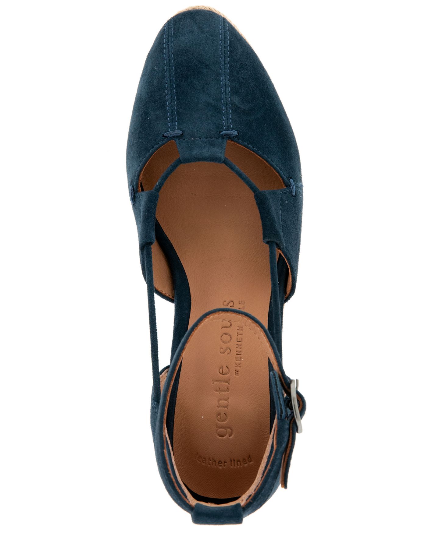 Женские сандалии Gentle Souls Ori Espadrille Wedge, цвет: Тёмно-синий замшевый — фото 4