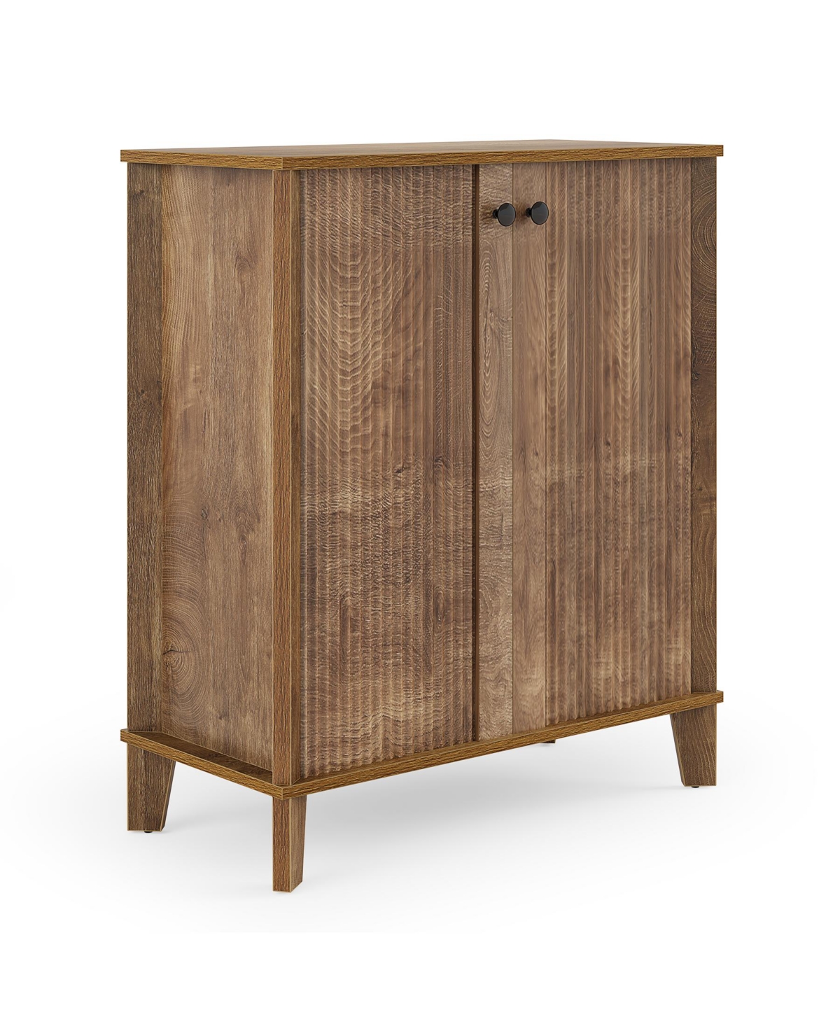 Tribesigns 5-Tier Shoe Cabinet with 3 Adjustable & Removable Shelves, Shoe Cabinet for Entryway, Modern Farmhouse Entry Way Shoe Storage Cabinet