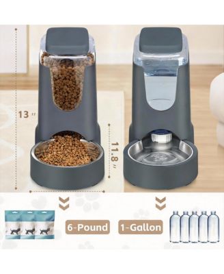 Automatic Pet Feeder & Water Dispenser for Small Medium Dogs Cats
