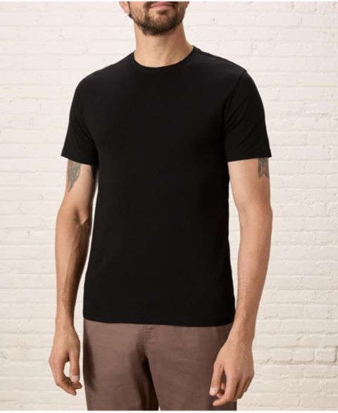 Мужская футболка Pact Luxe Signature Slim Crew Neck Tee Made With Organic Cotton, цвет: Чёрный