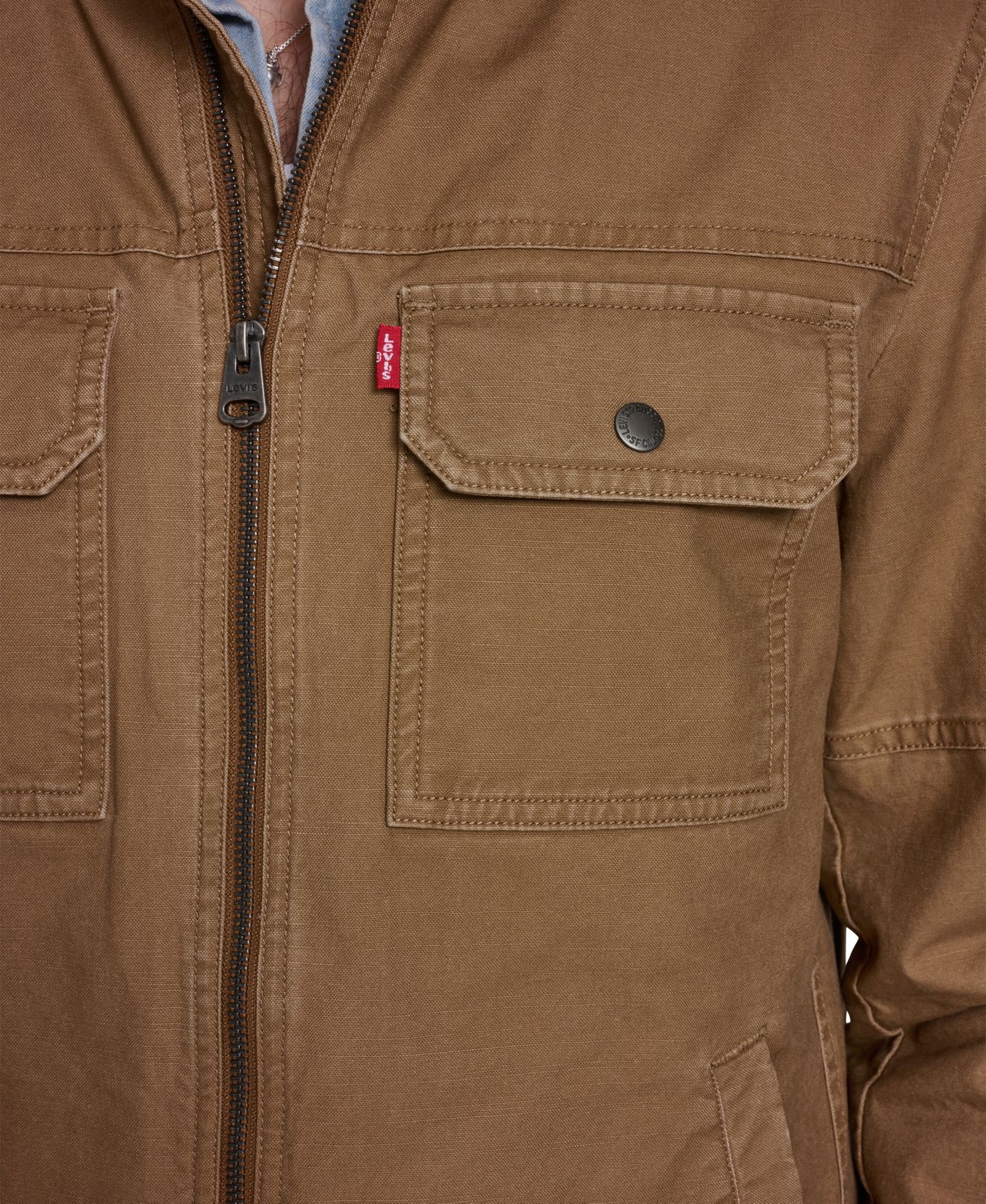 Мужская куртка Levi's Cotton Lightweight, цвет: Коричневый — фото 5