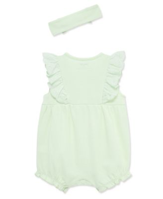 Baby Girls' Violets Bloom Romper & Headband, 2-Piece Set