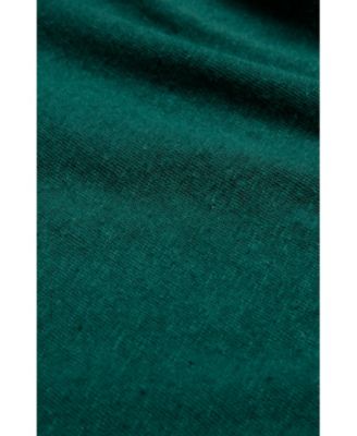 Women's Linen Blend V-Neck Midi Dress