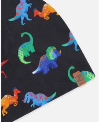 Baby Boys Stretch Jersey Beanie Dinosaur Print