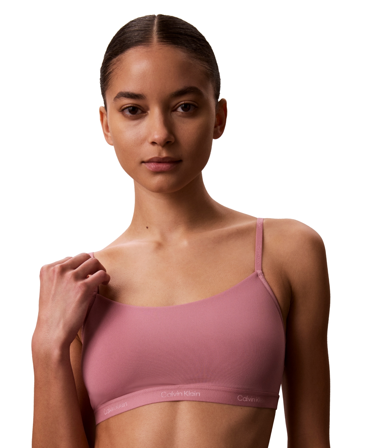 Calvin Klein Women's Form To Body Lightly Lined Bralette QF7554 - Soft Mauve