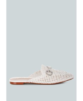 Women's Roboma Metallic Woven Diamante Mules