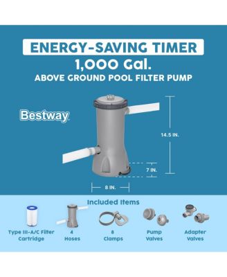 Flowclear 1,000 Gallons per Hour Above Ground Swimming Pool Filter Pump