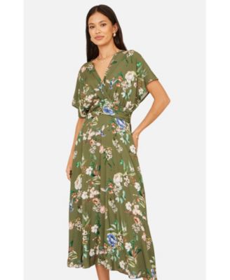 Women's Floral Print Midi Dress