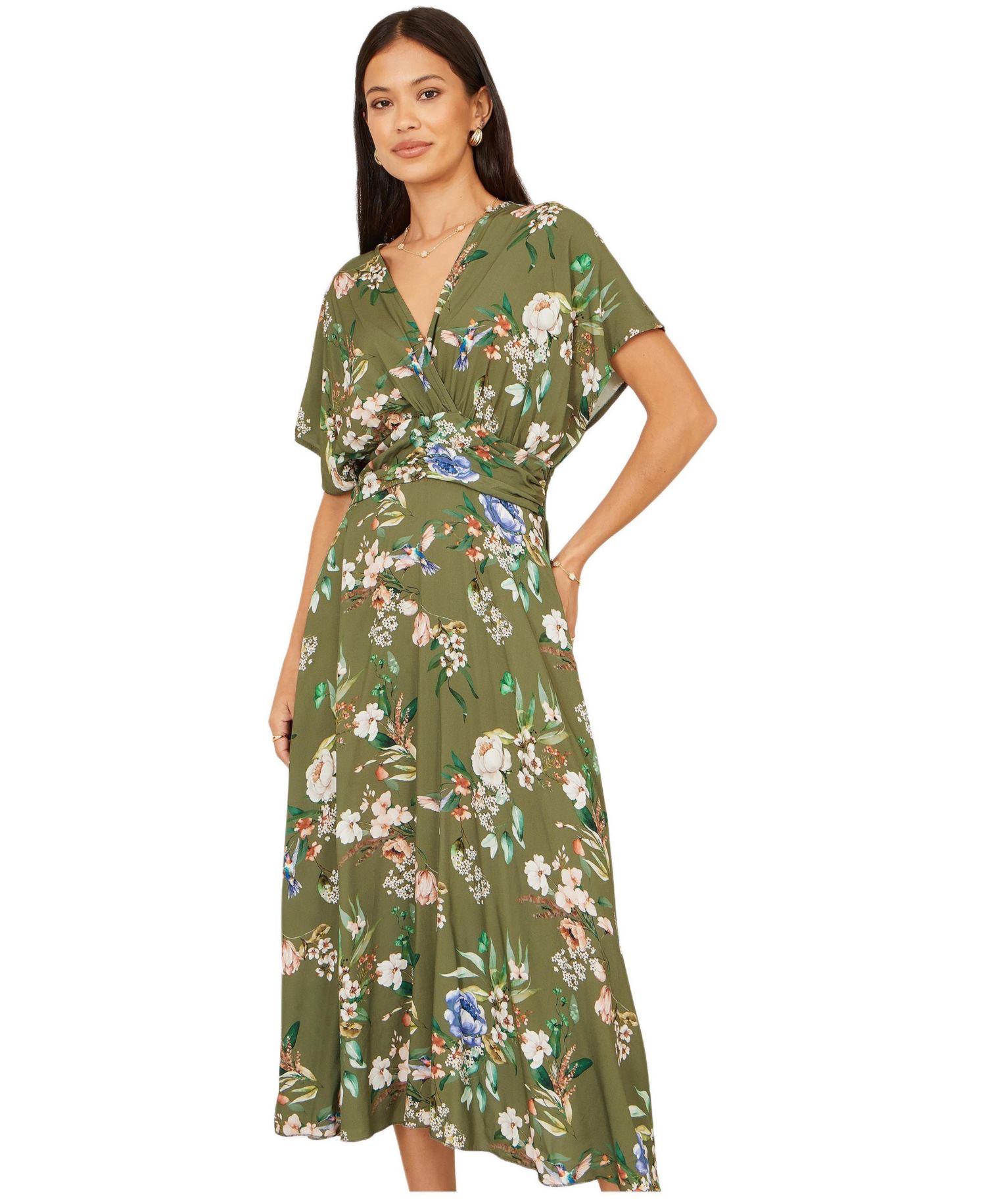 Women's Floral Print Midi Dress