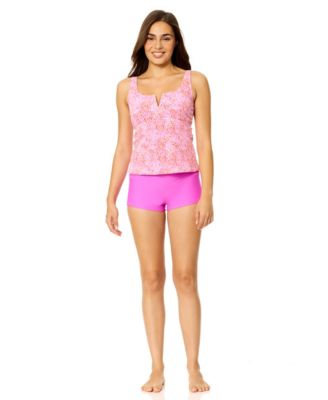 Women's Printed Pull-On Tankini Top