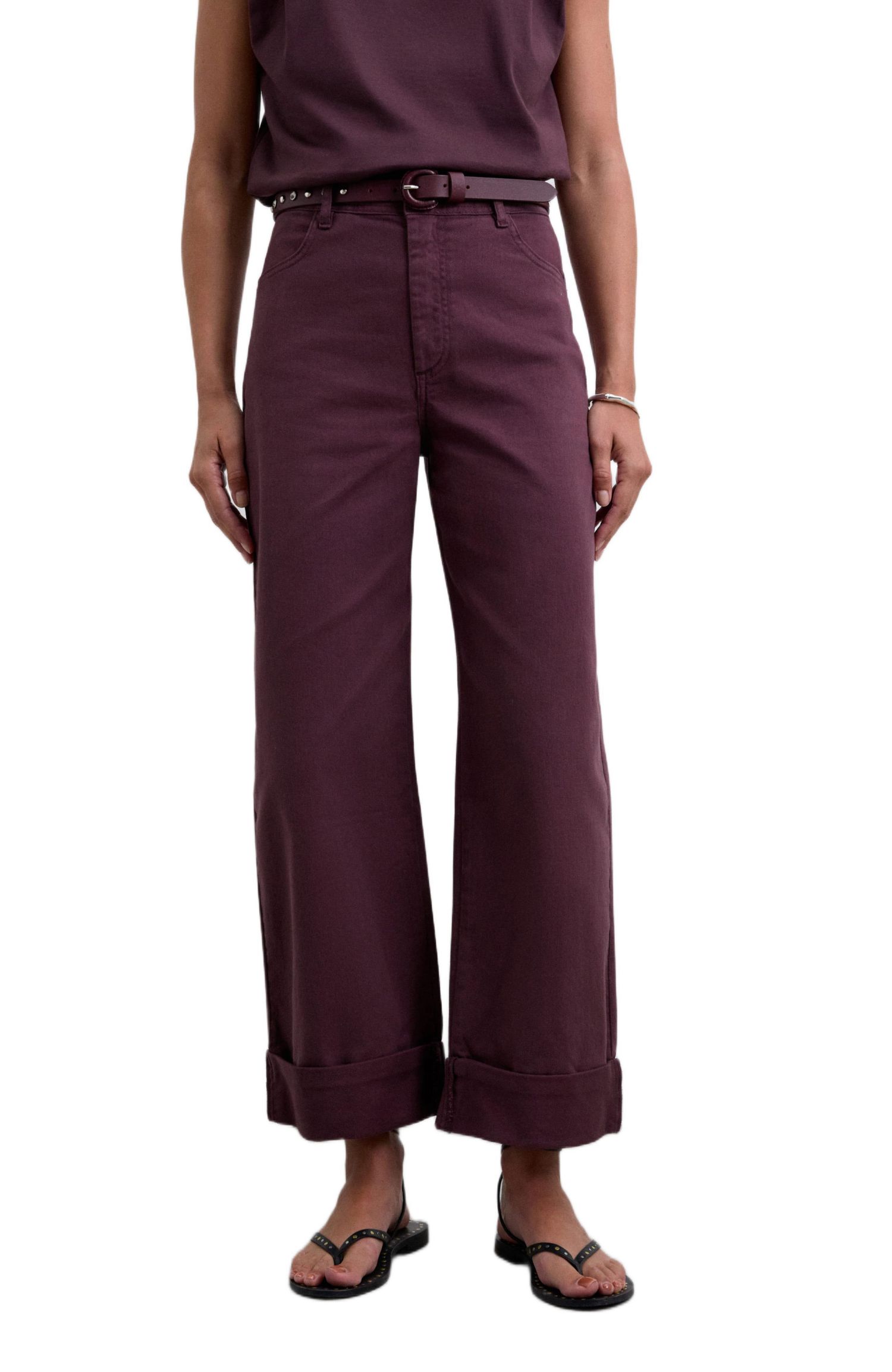 Women's Folded Denim Pant