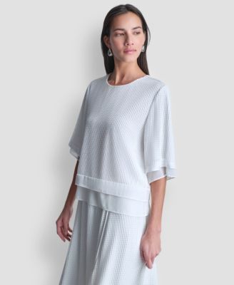 Women's Crew Neck Layered Top