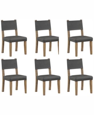 Macai 6-Pc. Faux Leather Side Chair Set