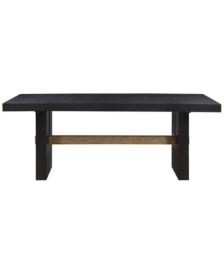 Macai 7-Pc. Wood Dining Set (Rectangular Table + 6 Upholstered Side Chairs)