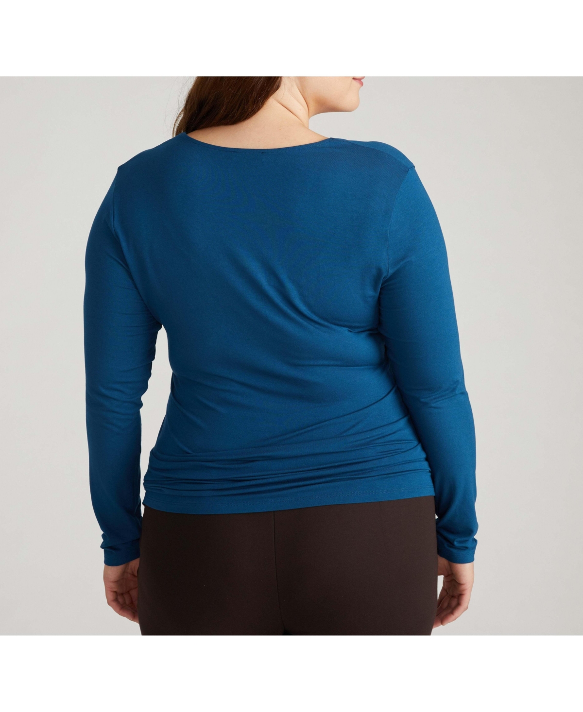 Universal Standard Women's Liquid Jersey Two-Way Long Sleeve Cross Top