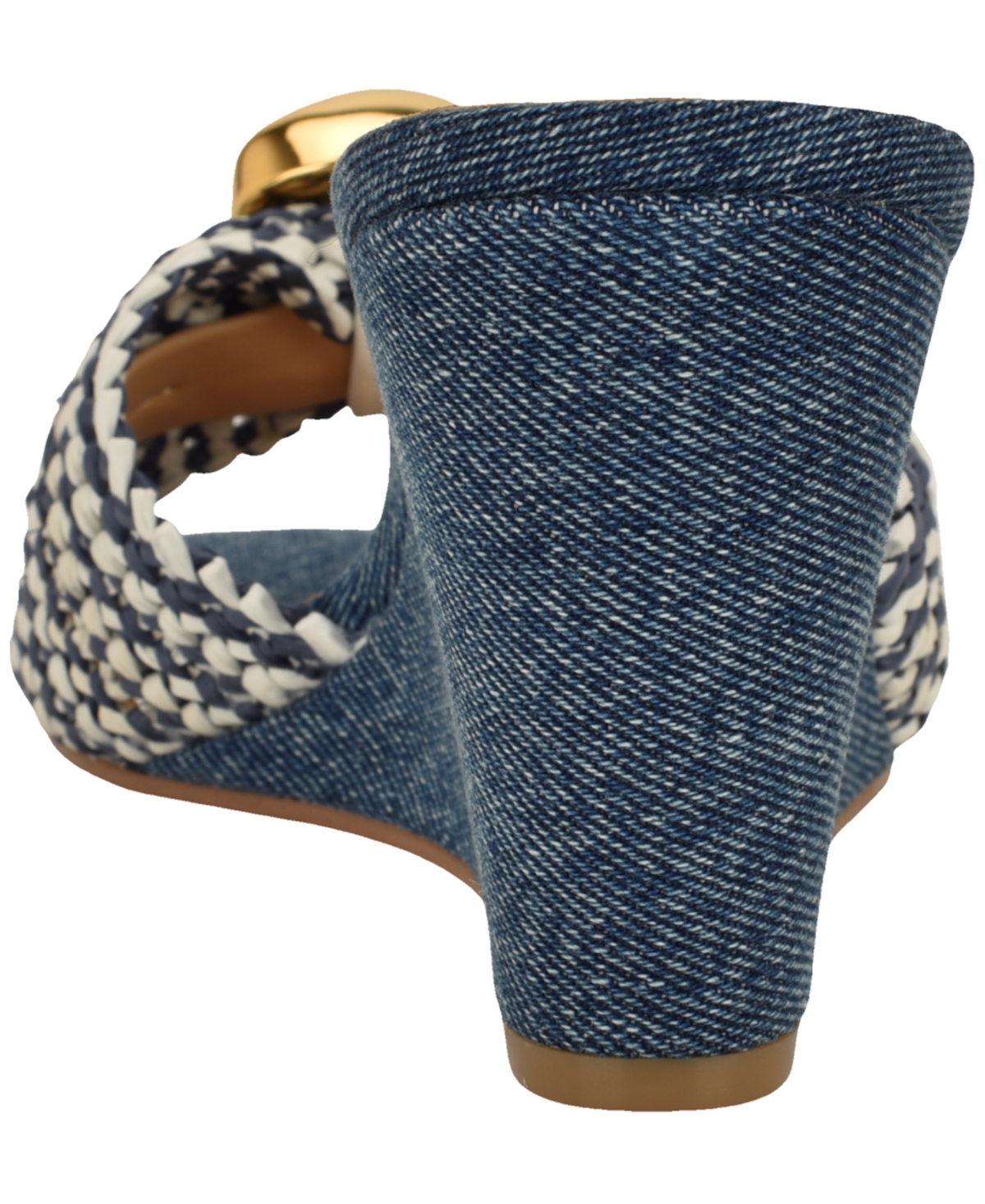 Nine West Women's Nessla Woven Slip-On Wedge Sandals