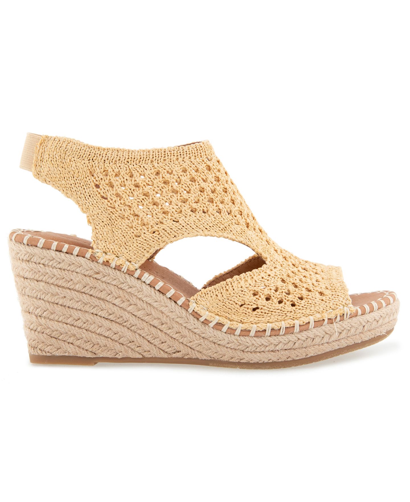 Женские сандалии Gentle Souls Cody Knit Round Toe Wedge, цвет: Натуральный вязаный — фото 2
