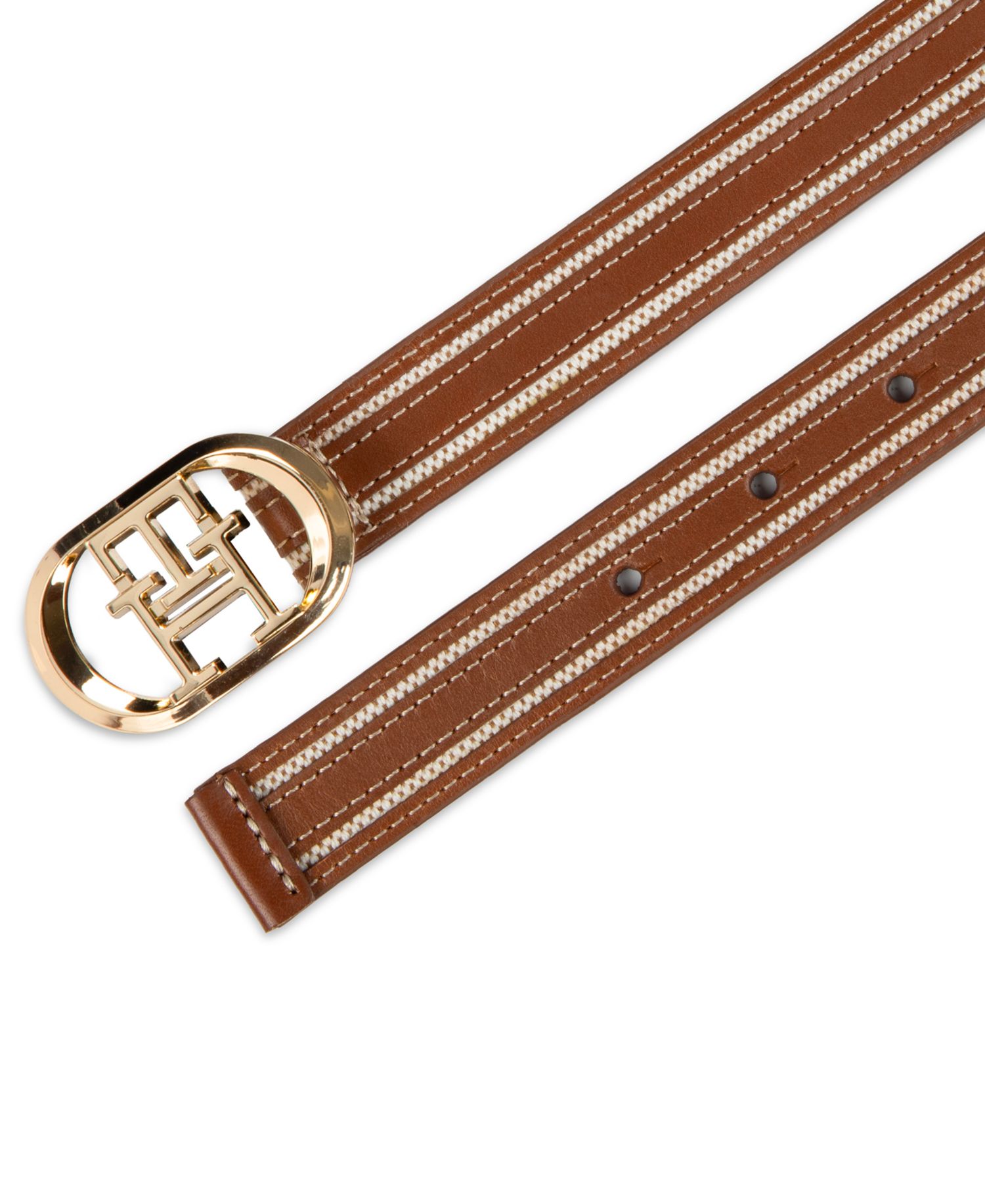 Women's Monogram Plaque Buckle Casual Belt