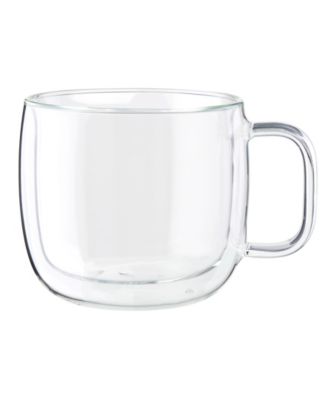 Sorrento Plus Cappuccino Glass Mugs, Set of 2