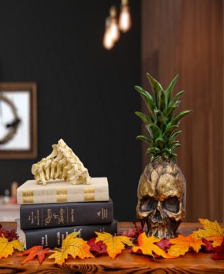 14" Halloween Pineapple Skull Tabletop Decor