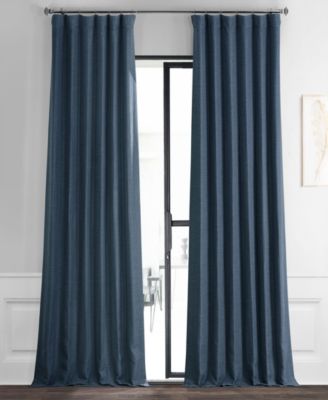 Bellino Textured Faux Linen Room Darkening Curtains For Bedroom and Living Room Curtains(1 Panel)