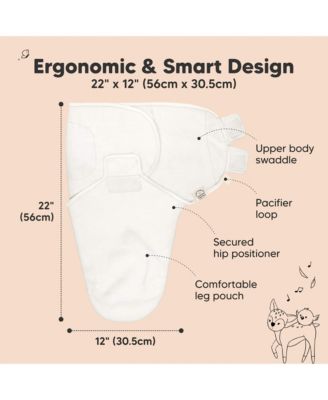 3pk Soothe Baby Swaddle, Organic Baby Swaddle Sleep Sacks, Newborn, Infant Swaddle Sack