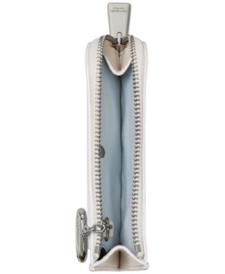 Snake Embossed Leather Zip Card Case