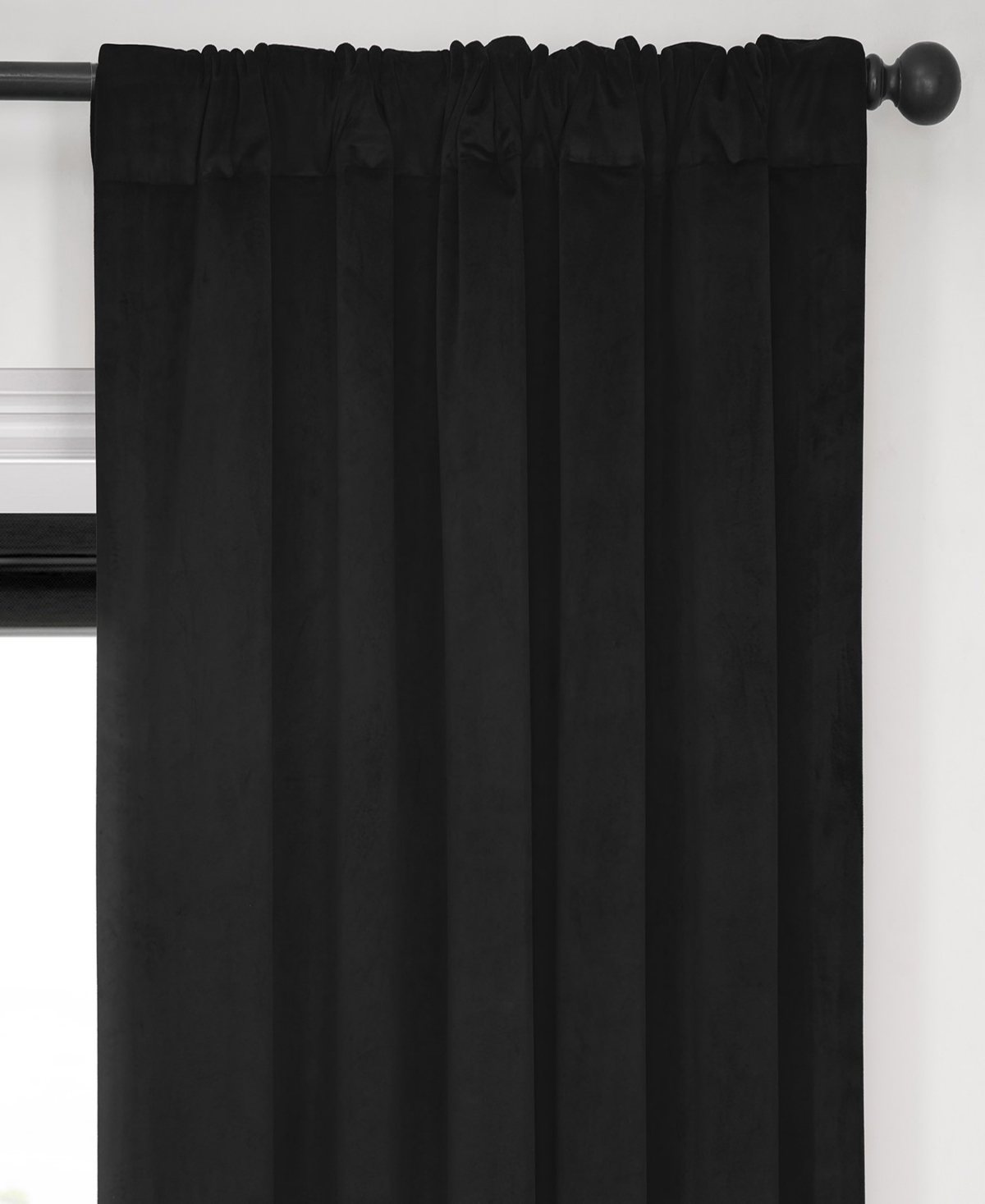 Half Price Drapes Warm Black Signature Velvet Blackout Curtain