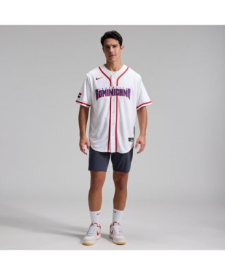 Men's White Dominican Republic Baseball 2026 World Baseball Classic Stadium Jersey