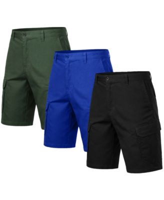 Men's Cotton Flex-Stretch Cargo Shorts-3 Pack