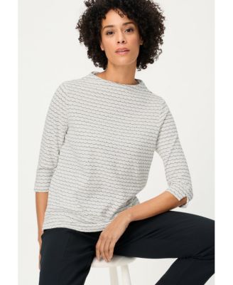Women's Scallop Stripe Jersey Top