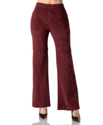 Women's Straight-Leg Faux-Suede Pants