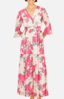 Women's Blossom Print Maxi Wrap Dress