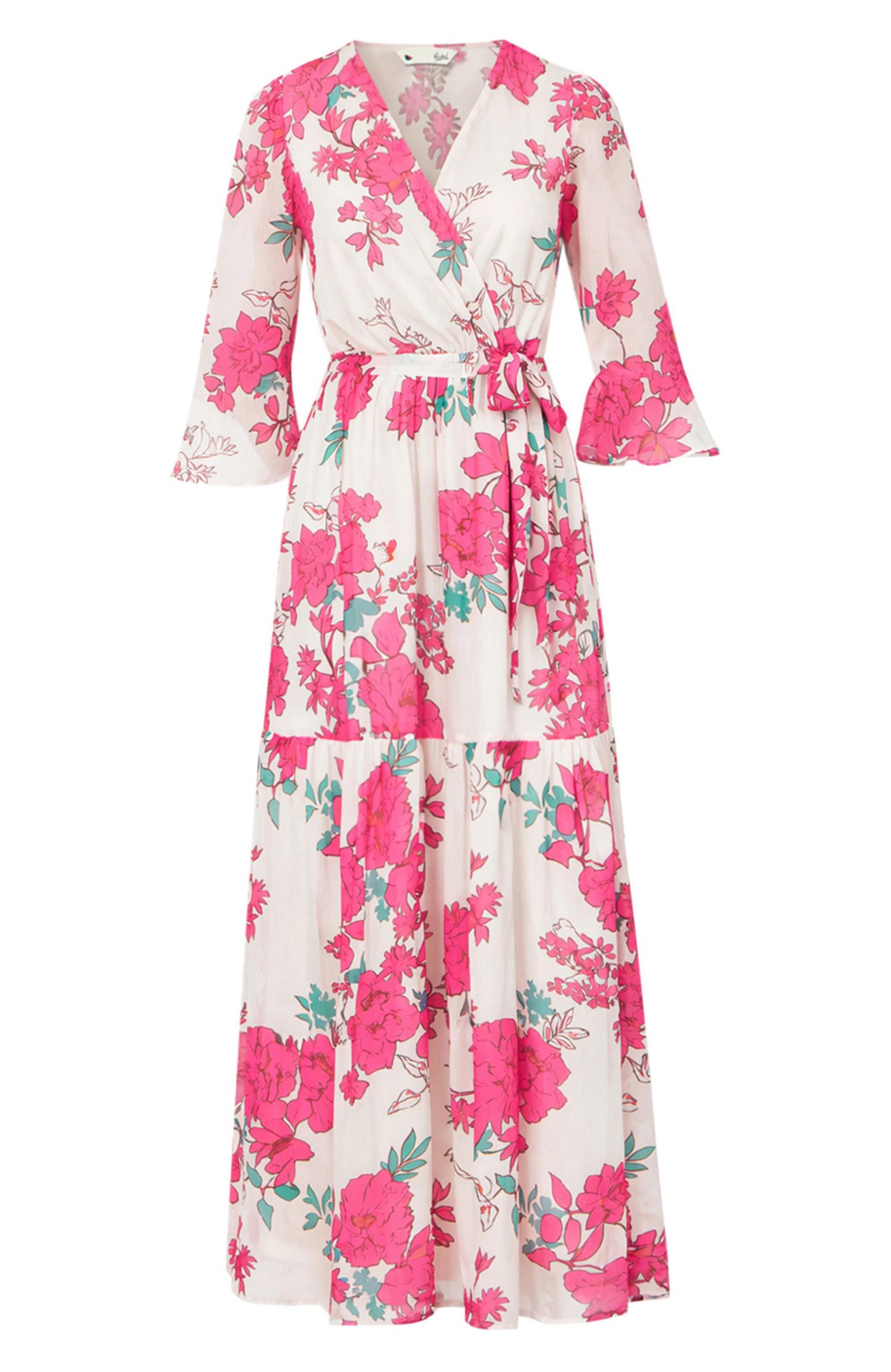 Women's Blossom Print Maxi Wrap Dress