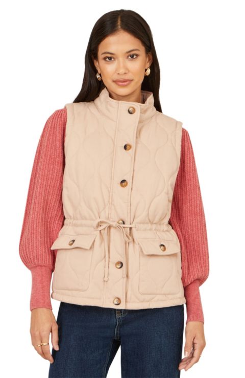 Женские куртки Yumi Quilted Utility Gilet