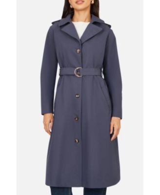 Women's Belted Long Trench Coat