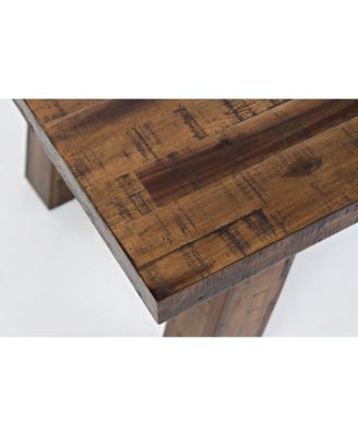 Cannon Valley Rustic Distressed Industrial Trestle 50" Coffee Table