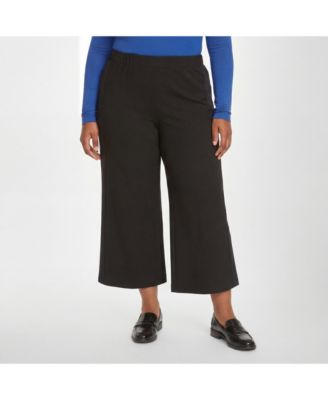 Women's Plus Size Wide Leg Stripe Ponte Pant