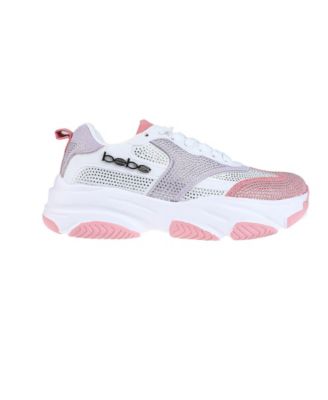 Women's Sneaker with Mesh Upper and Rhinestones Embellishment