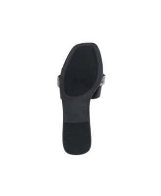 Women's Fashion Sandal with Rhinestone and Pearl Embellished Strap