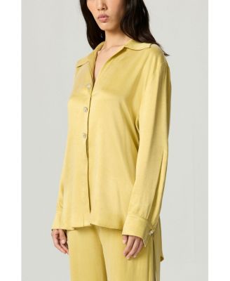 Women's Belted Shirt with Statement Buttons